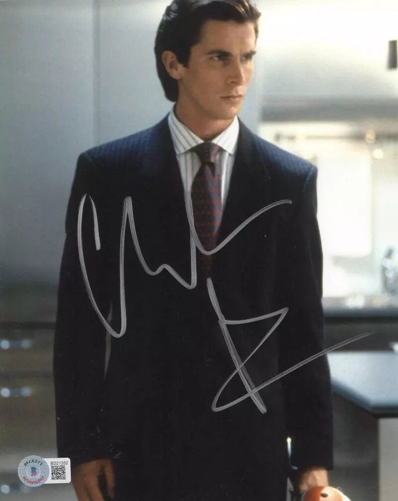 Christian Bale Signed 8x10 Photo from American Psycho Beckett COA - Item #3