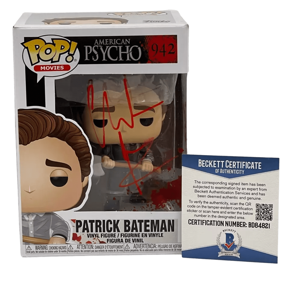 Christian Bale Authentic Autographed Patrick Bateman 942 American Psycho Funko Pop Figure #2