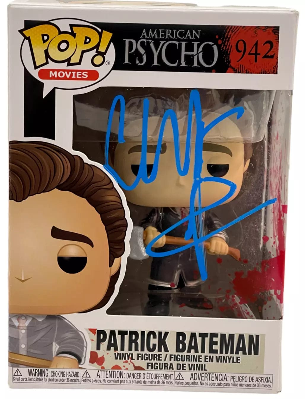 Christian Bale Authentic Autographed Patrick Bateman 942 American Psycho Funko Pop Figure