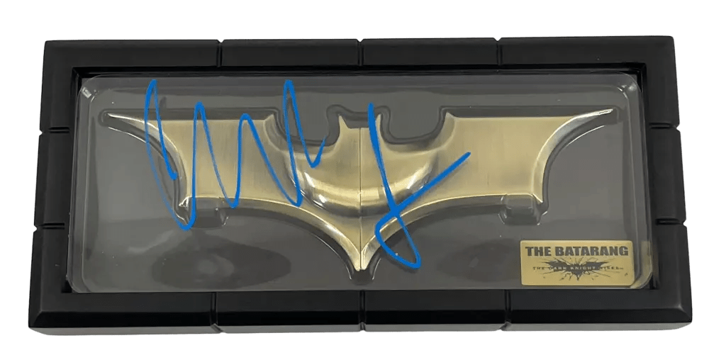 Christian Bale Authentic Autographed The Dark Knight Rises Batman Batarang