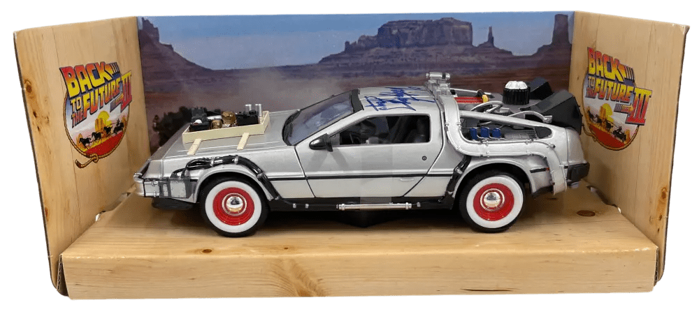 Christopher Lloyd Signed Model Car from Back to the Future Beckett COA - Item #2 - Detail View
