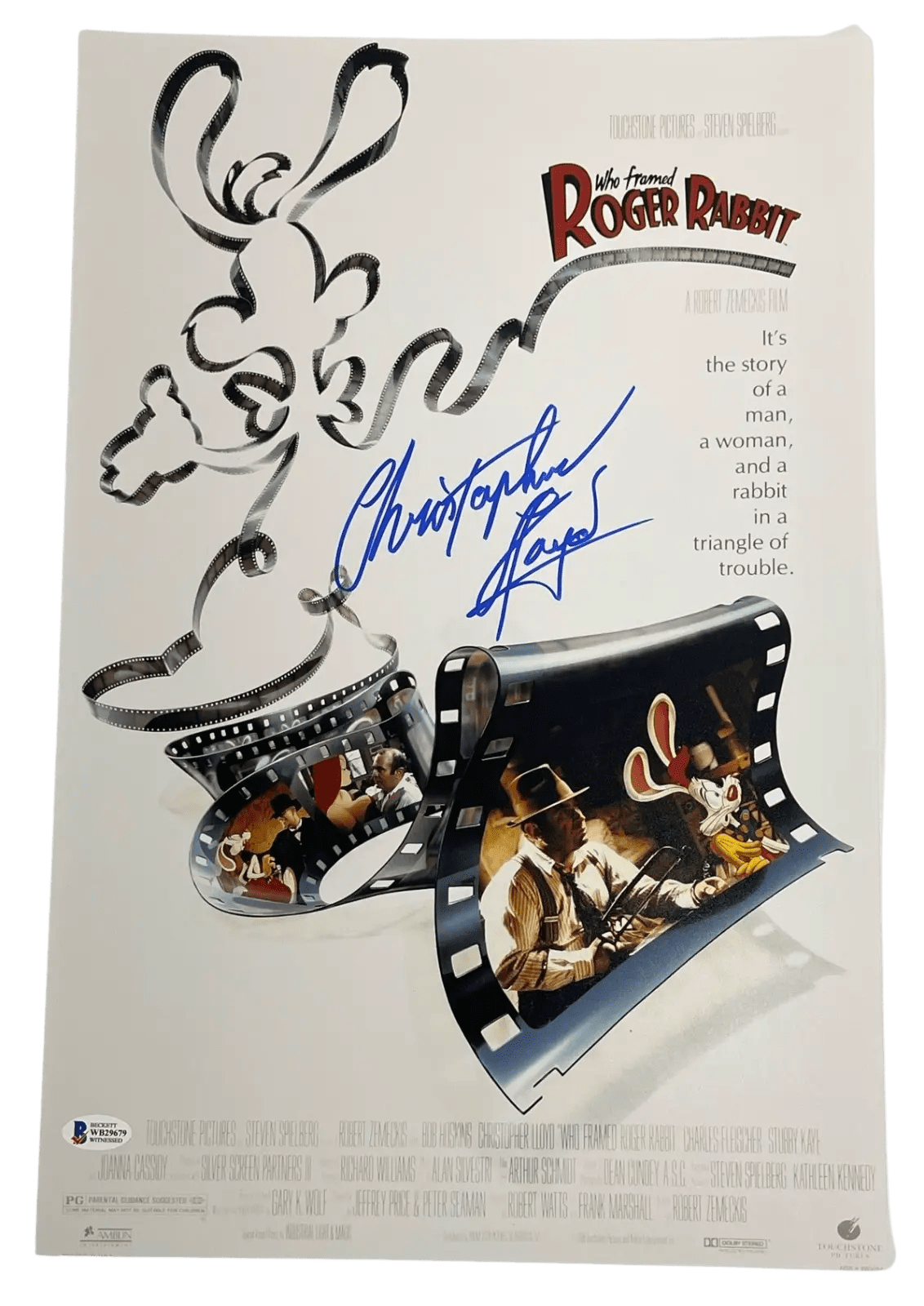 Christopher Lloyd Signed 12x18 Photo from Who Framed Roger Rabbit? Beckett COA