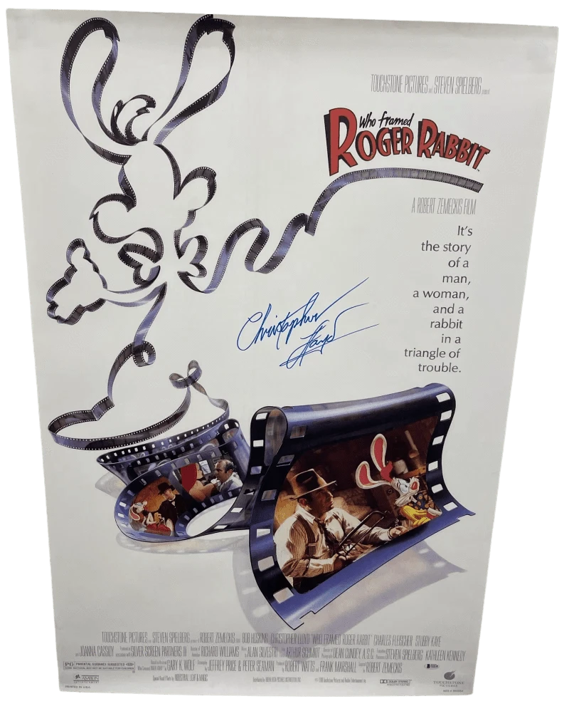 Christopher Lloyd Signed Poster from Who Framed Roger Rabbit? Beckett COA