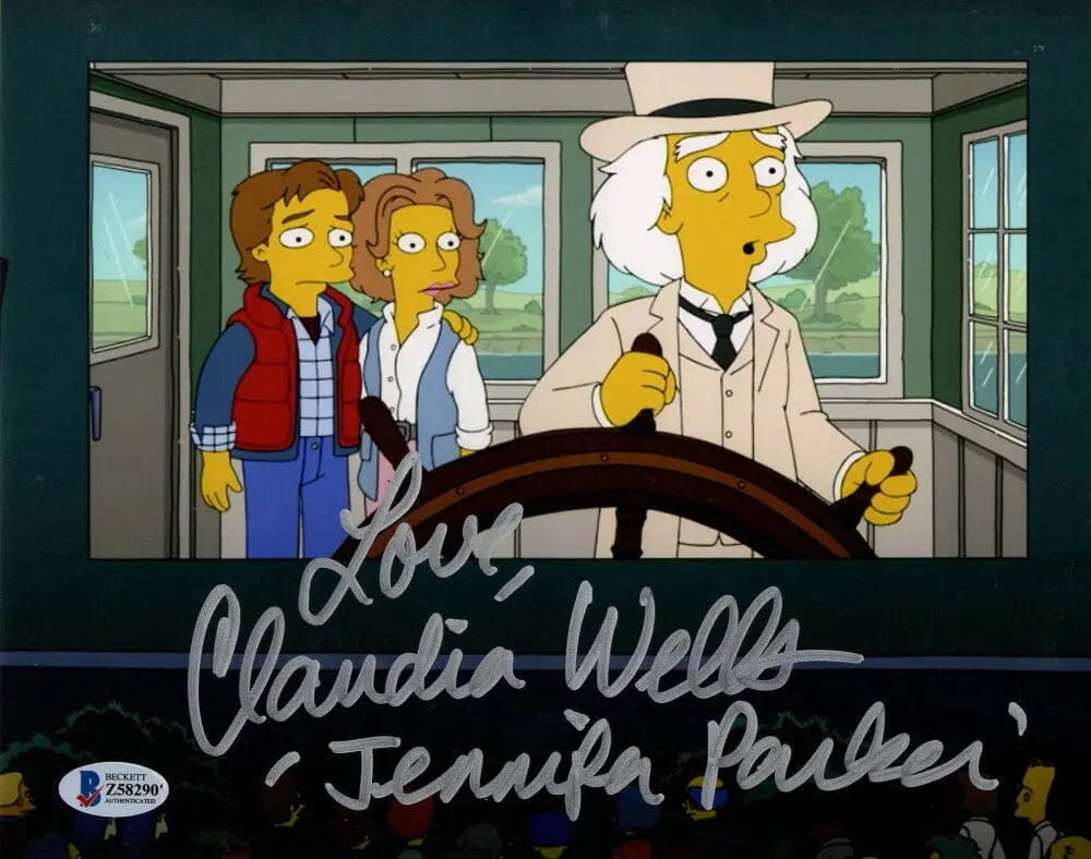 Claudia Wells Signed 8x10 Photo from The Simpsons Beckett COA