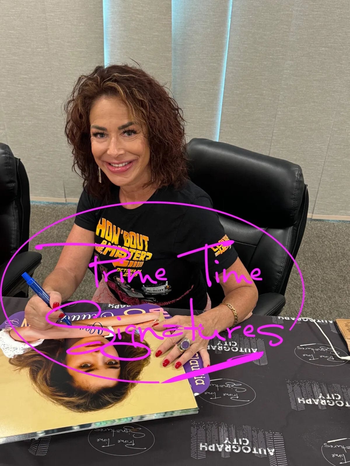 Claudia Wells Signed 8x10 Photo from The Simpsons Beckett COA - Detail View