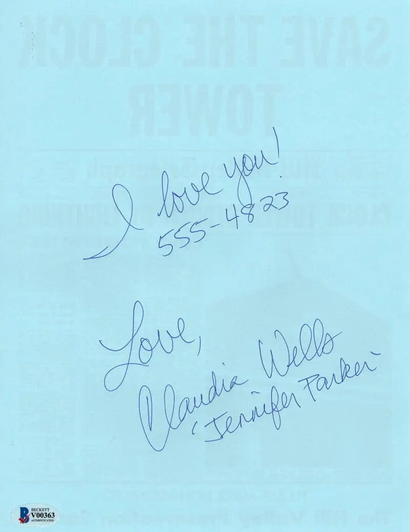 Claudia Wells Signed Replica Prop from Back to the Future Beckett COA