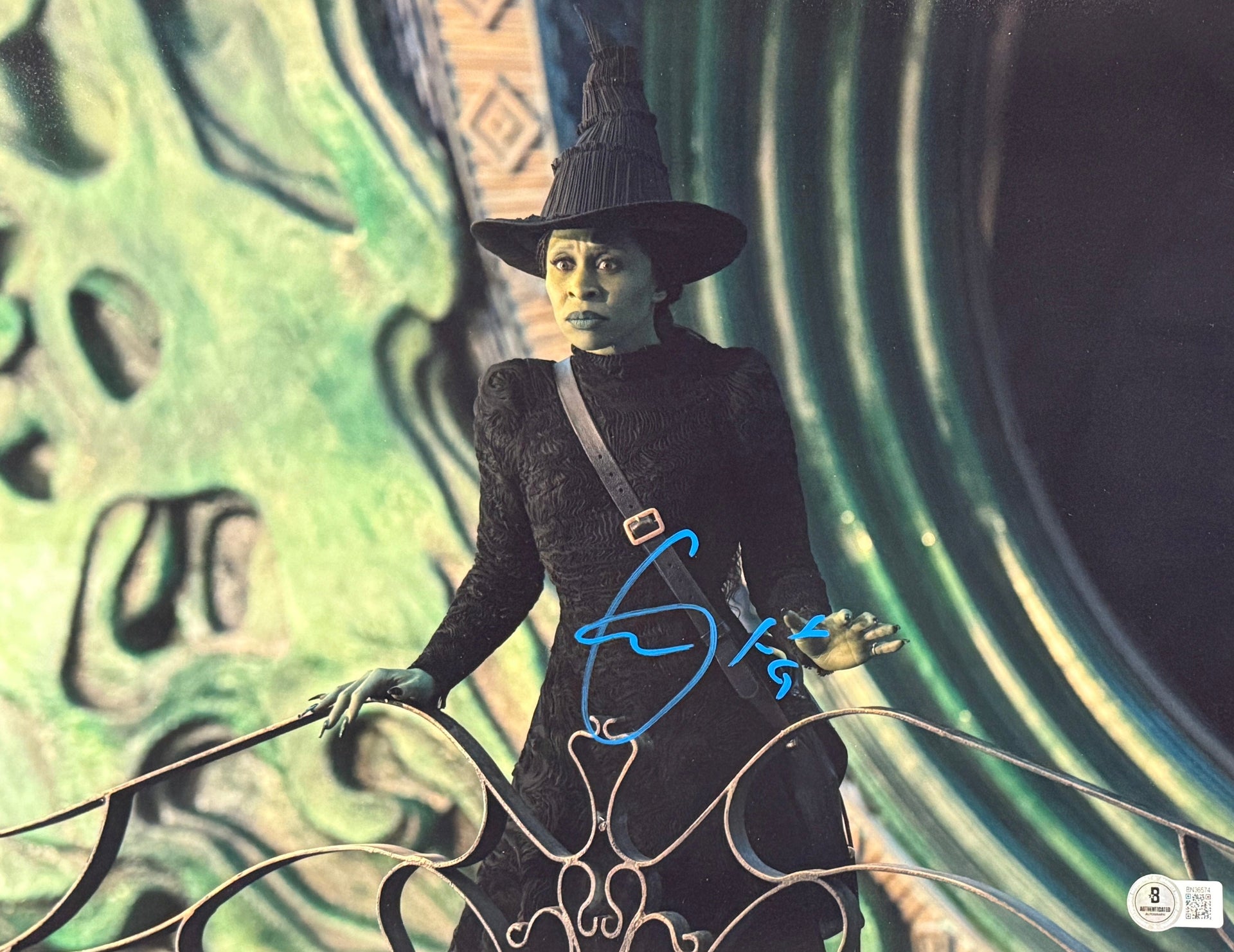 Cynthia Erivo Authentic Autographed 11x14 Elphaba 'Wicked' Photo #2