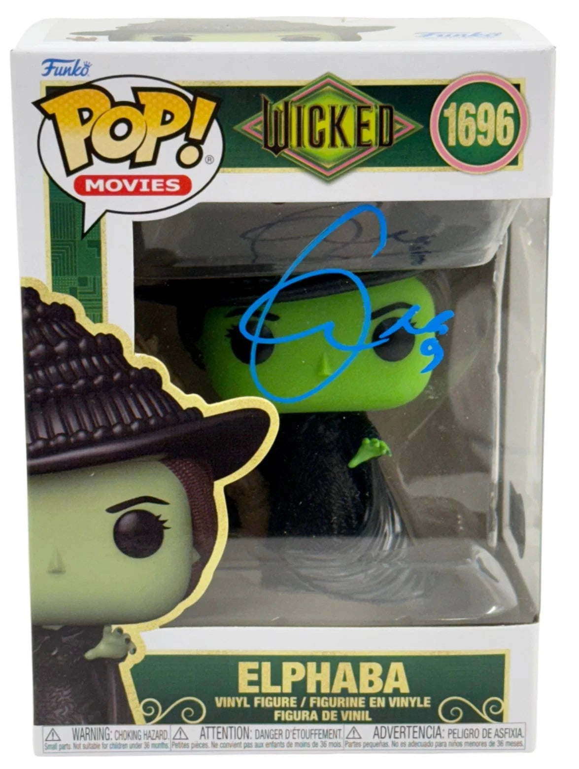 Cynthia Erivo Authentic Autographed Elphaba 1696 Wicked Funko Pop Figure