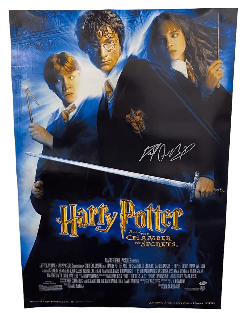 Daniel Radcliffe Authentic Autographed Harry Potter and the Chamber of Secrets Full Size Poster