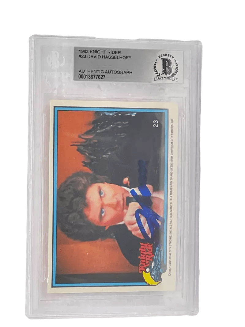 David Hasselhoff Signed Trading Card from Knight Rider Beckett COA - Item #12