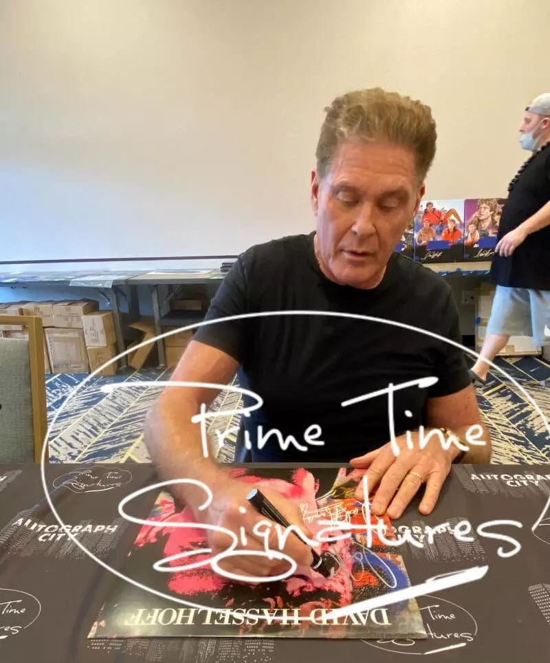 David Hasselhoff Signed Vinyl Record Beckett COA - Detail View