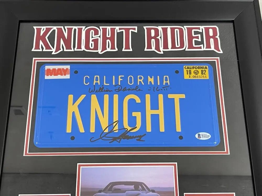 David Hasselhoff Signed License Plate from Knight Rider Beckett COA - Item #2 - Detail View