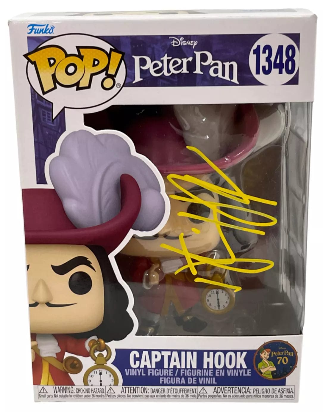 Dustin Hoffman Authentic Autographed Captain Hook 1348 Peter Pan Funko Pop Figure