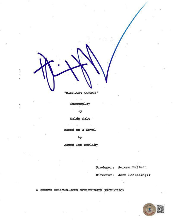 Dustin Hoffman Authentic Autographed 'Midnight Cowboy' Script