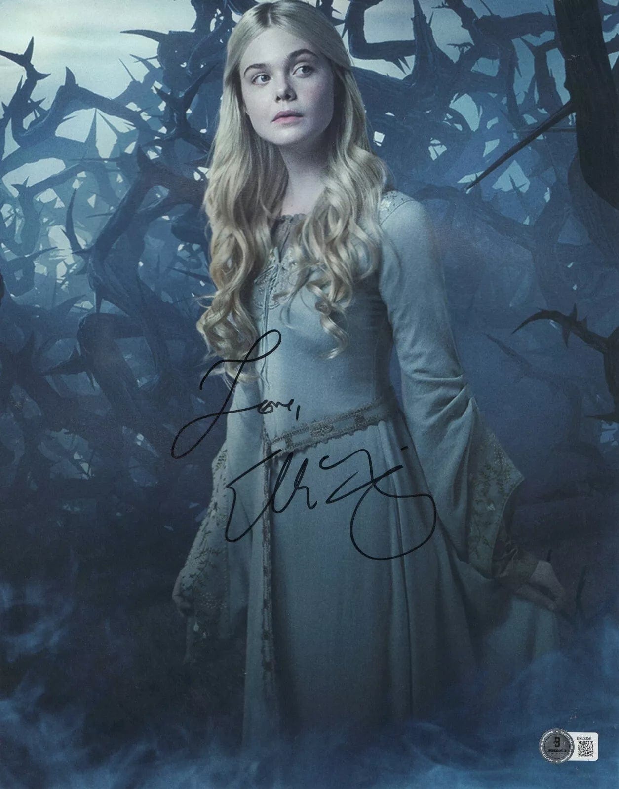 Elle Fanning Signed 11x14 Photo from Maleficent Beckett COA - Item #7