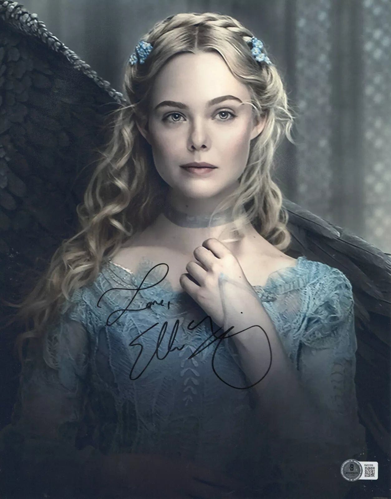 Elle Fanning Signed 11x14 Photo from Maleficent Beckett COA - Item #6