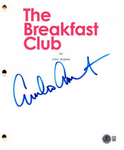 Emilio Estevez Signed Script from The Breakfast Club Beckett COA