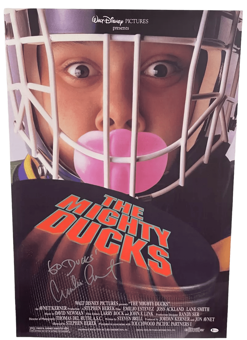 Emilio Estevez Authentic Autographed The Mighty Ducks Full Size Poster #4