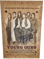 Emilio Estevez Authentic Autographed Young Guns Full Size Poster #5