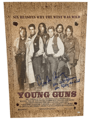 Emilio Estevez Authentic Autographed Young Guns Full Size Poster #2