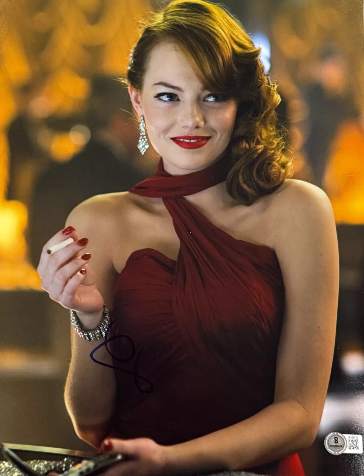 Emma Stone Signed 11x14 Photo from Gangster Squad Beckett COA