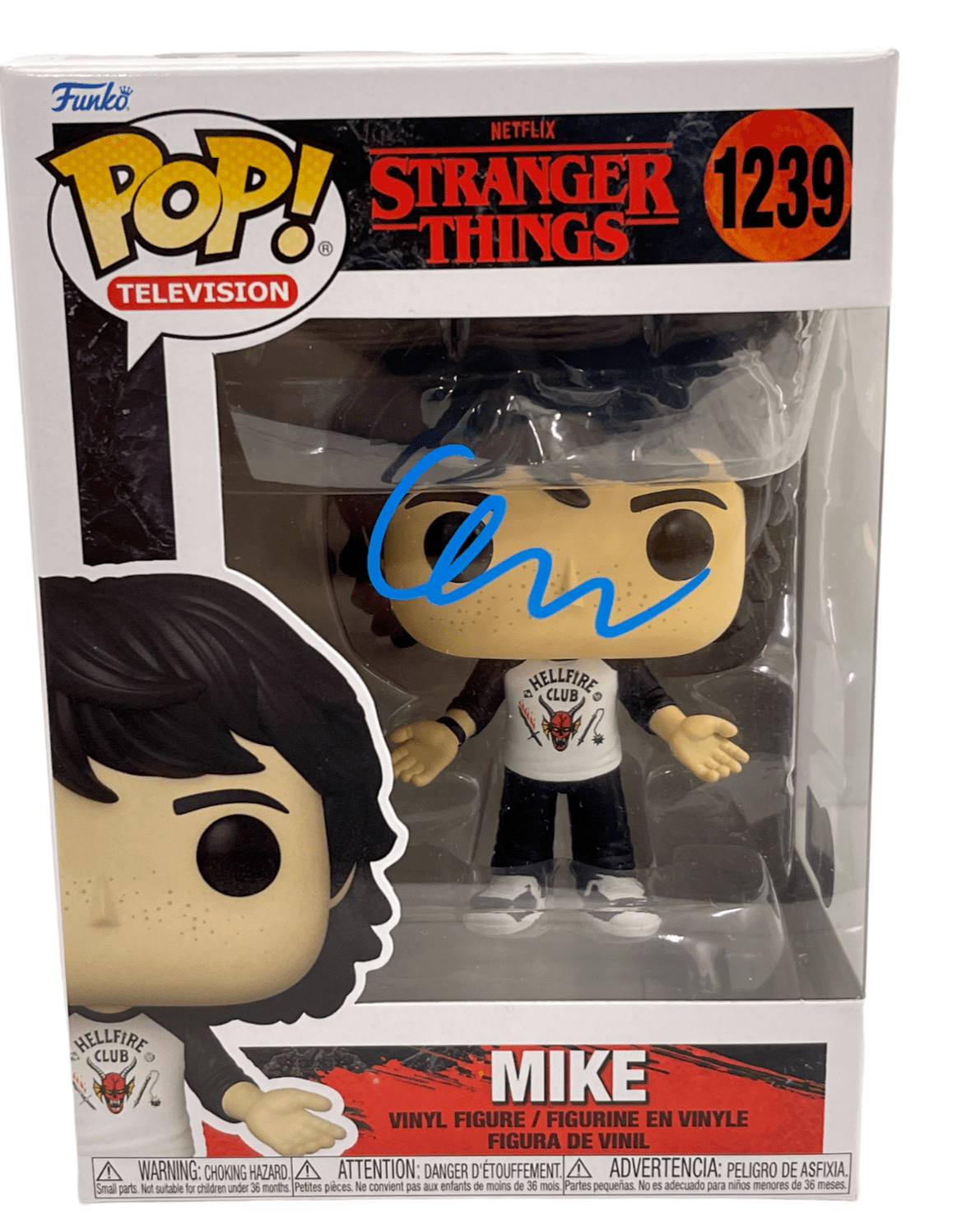 Finn Wolfhard Authentic Autographed Mike Stranger Things 1239 Funko Pop Figure