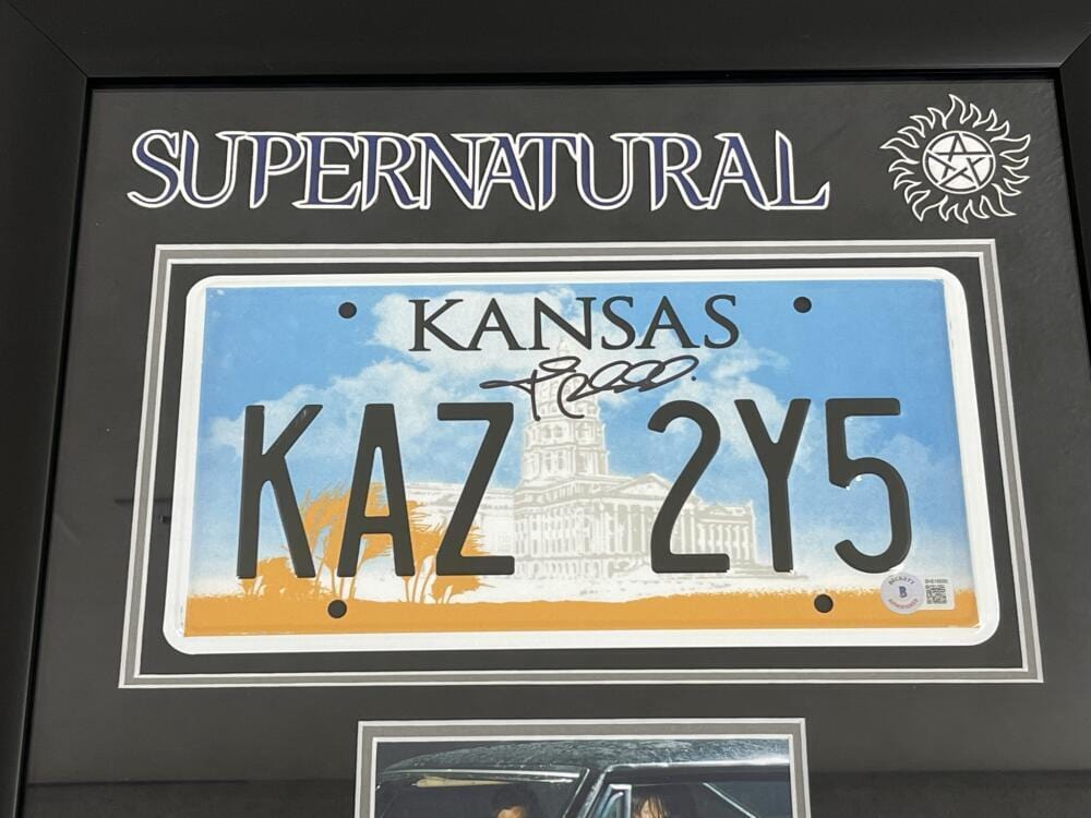 Jared Padalecki Signed License Plate from Supernatural Beckett COA - Item #1 - Detail View