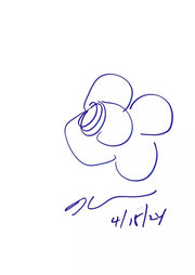 Jeff Koons Authentic Autographed Artwork Sketch Original Drawing #2