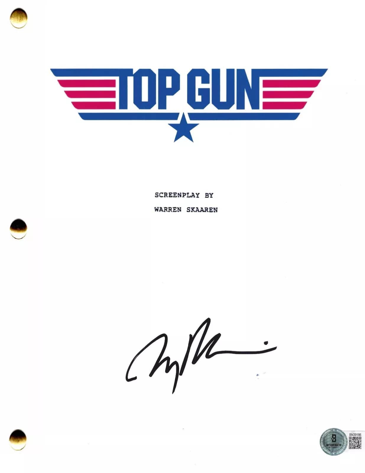 Jerry Bruckheimer Signed Script from Top Gun Beckett COA - Item #2