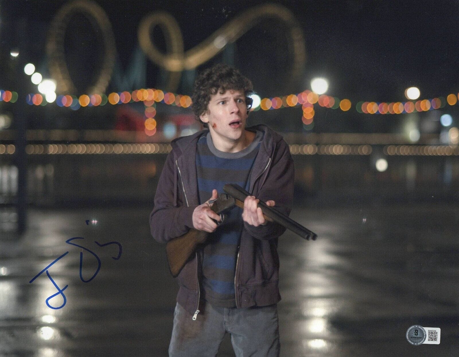 Jesse Eisenberg Signed 11x14 Photo from Zombieland Beckett COA - Item #2