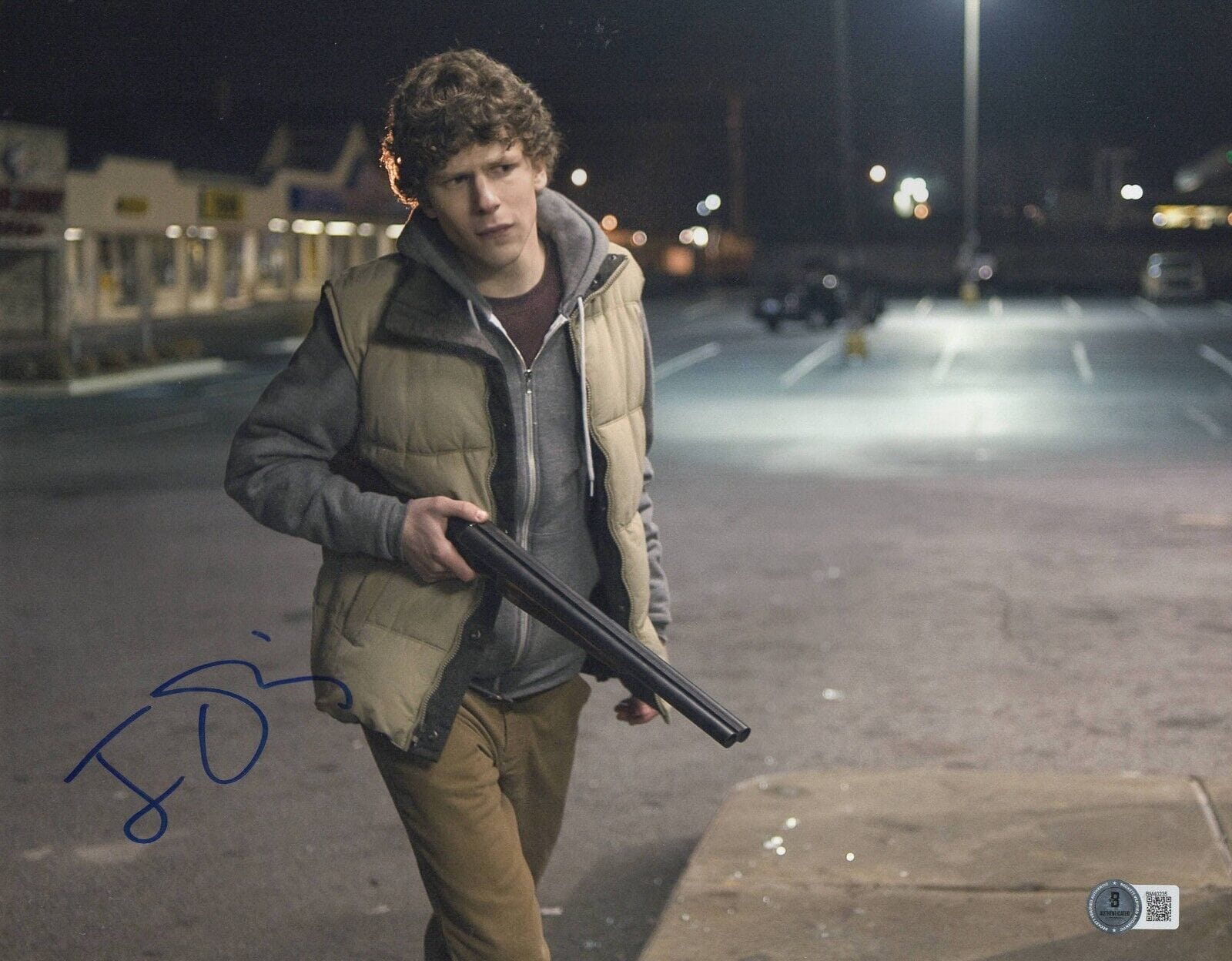 Jesse Eisenberg Signed 11x14 Photo from Zombieland Beckett COA - Item #1