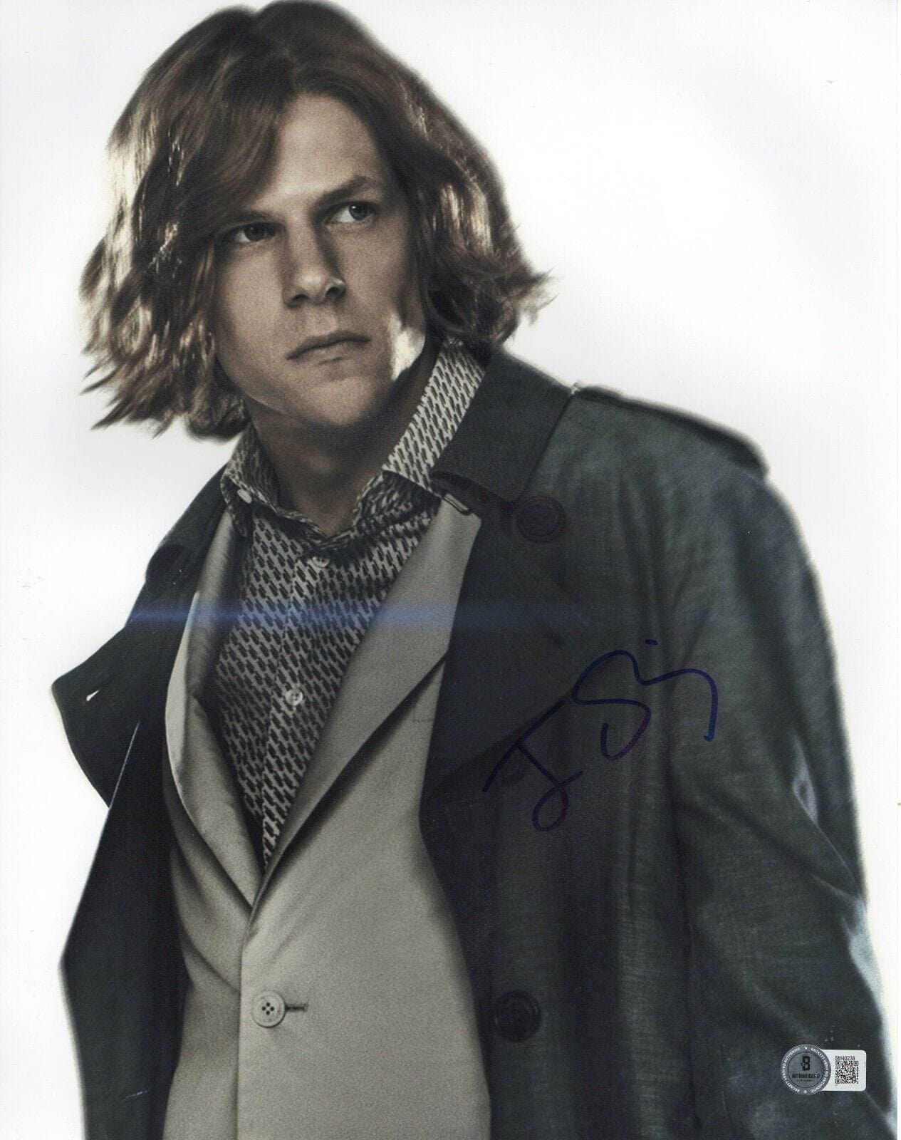Jesse Eisenberg Signed 11x14 Photo from Lex Luthor Beckett COA - Item #2