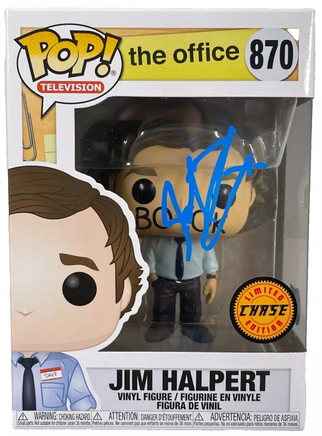 John Krasinski Authentic Autographed Jim Halpert 870 The Office Funko Pop Figure