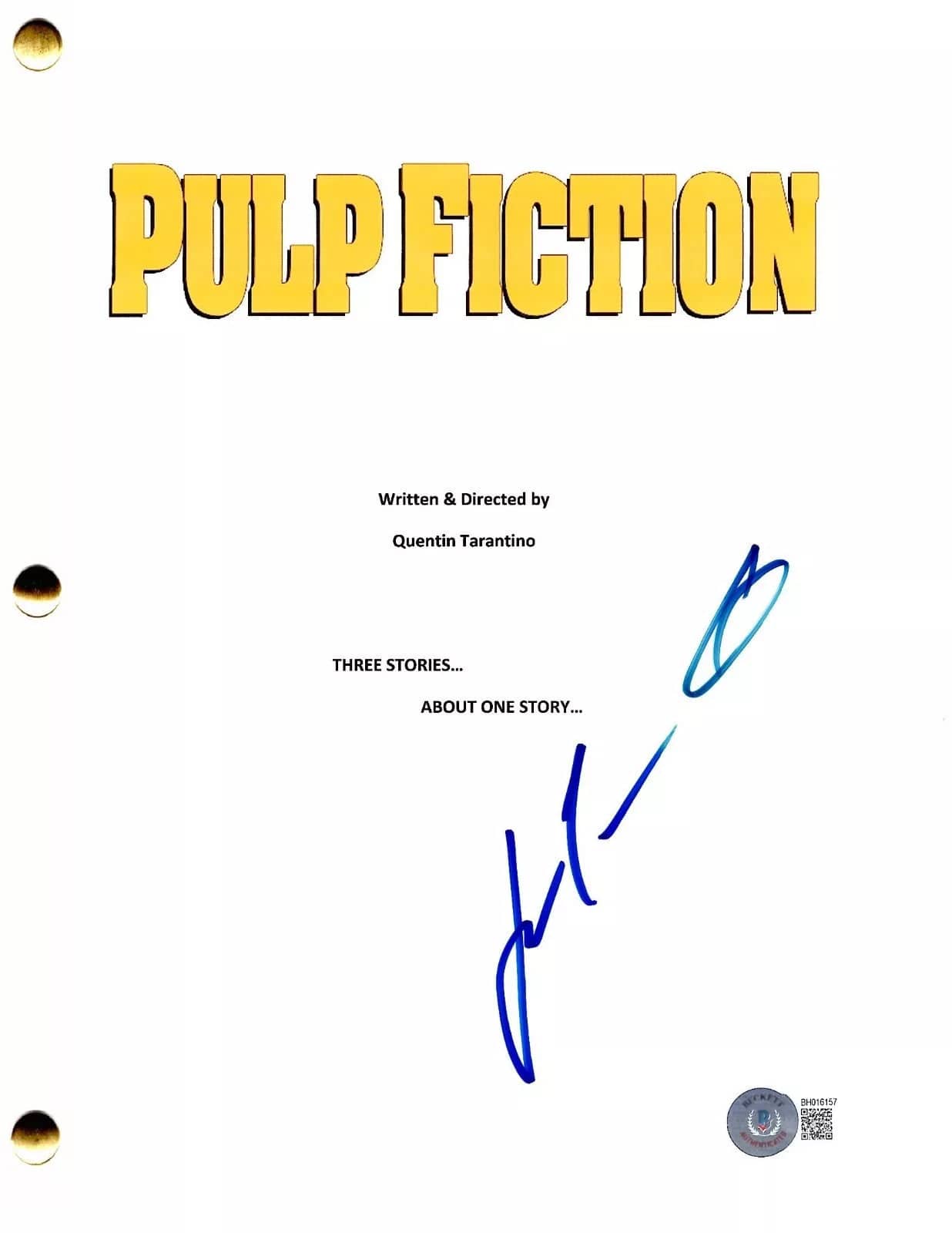 John Travolta Signed Pulp Fiction Script | PTS