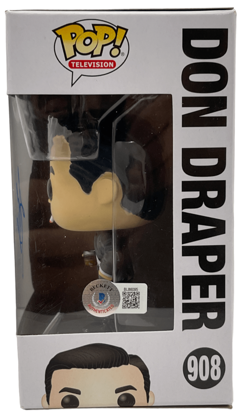 Jon Hamm Signed Funko from Mad Men Beckett COA - Detail View
