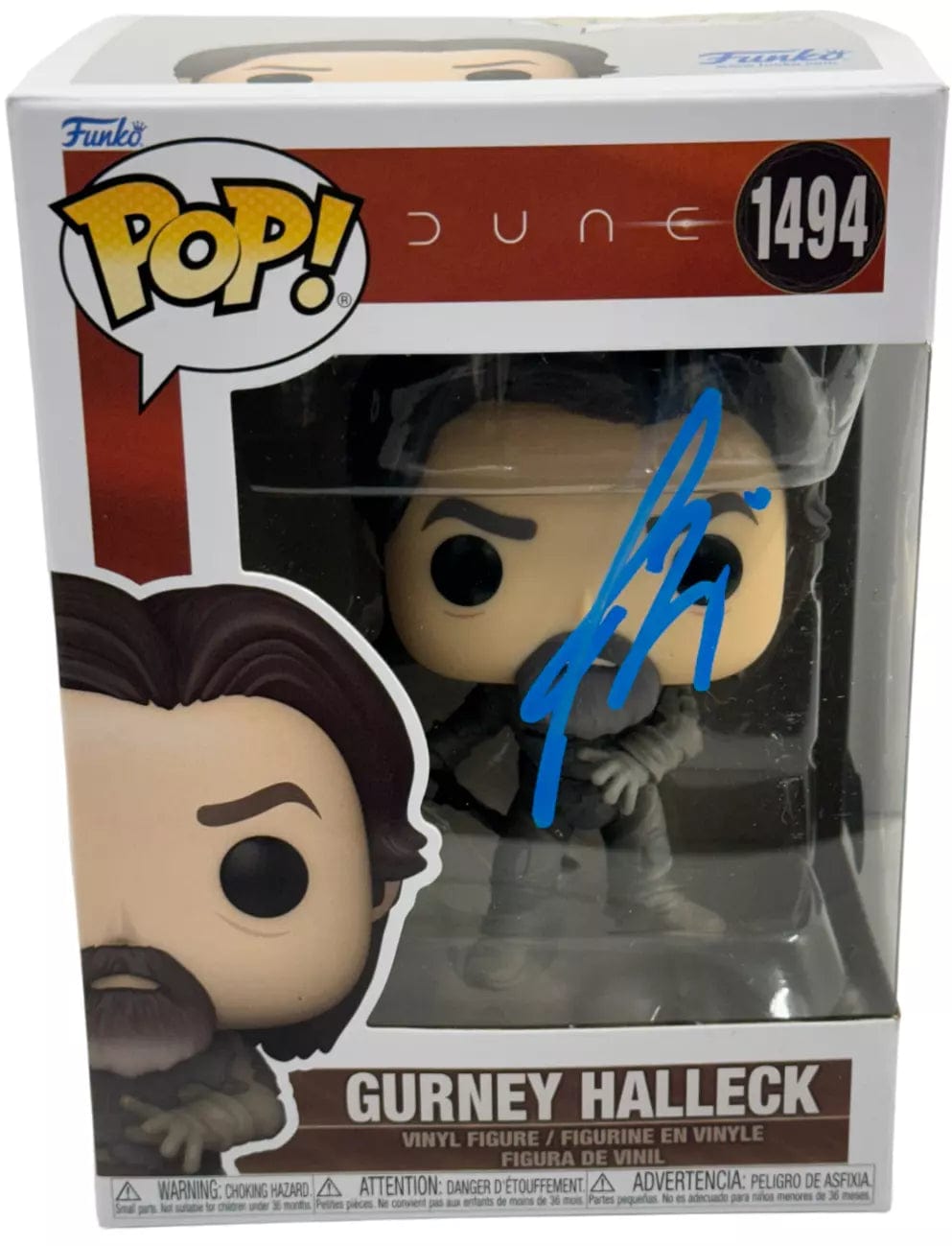 Josh Brolin Authentic Autographed Gurney Halleck 1494 Dune Funko Pop Figure