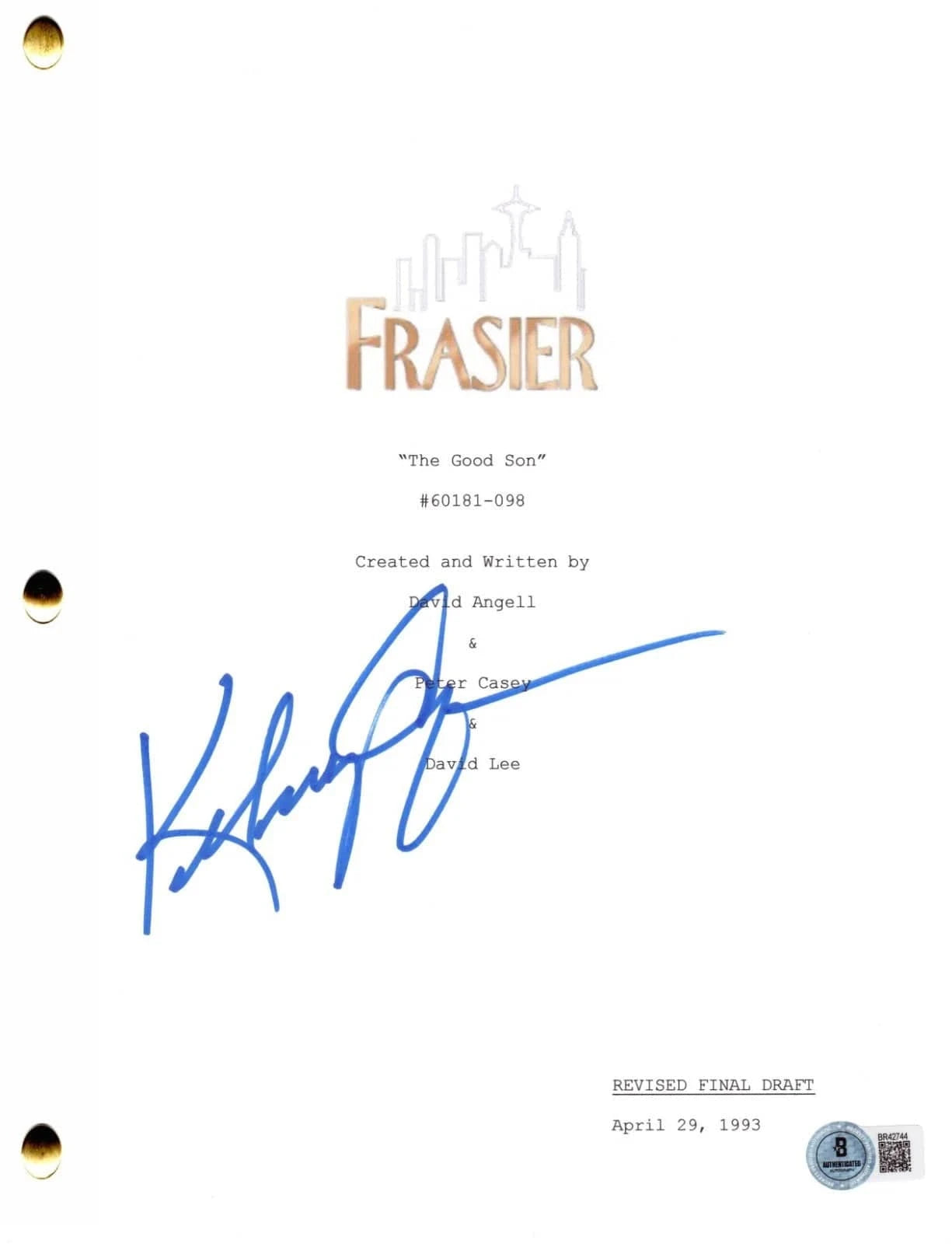 Kelsey Grammer Signed Script from Frasier Beckett COA - Item #1