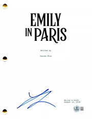 Lily Collins Authentic Autographed Emily in Paris Pilot Script