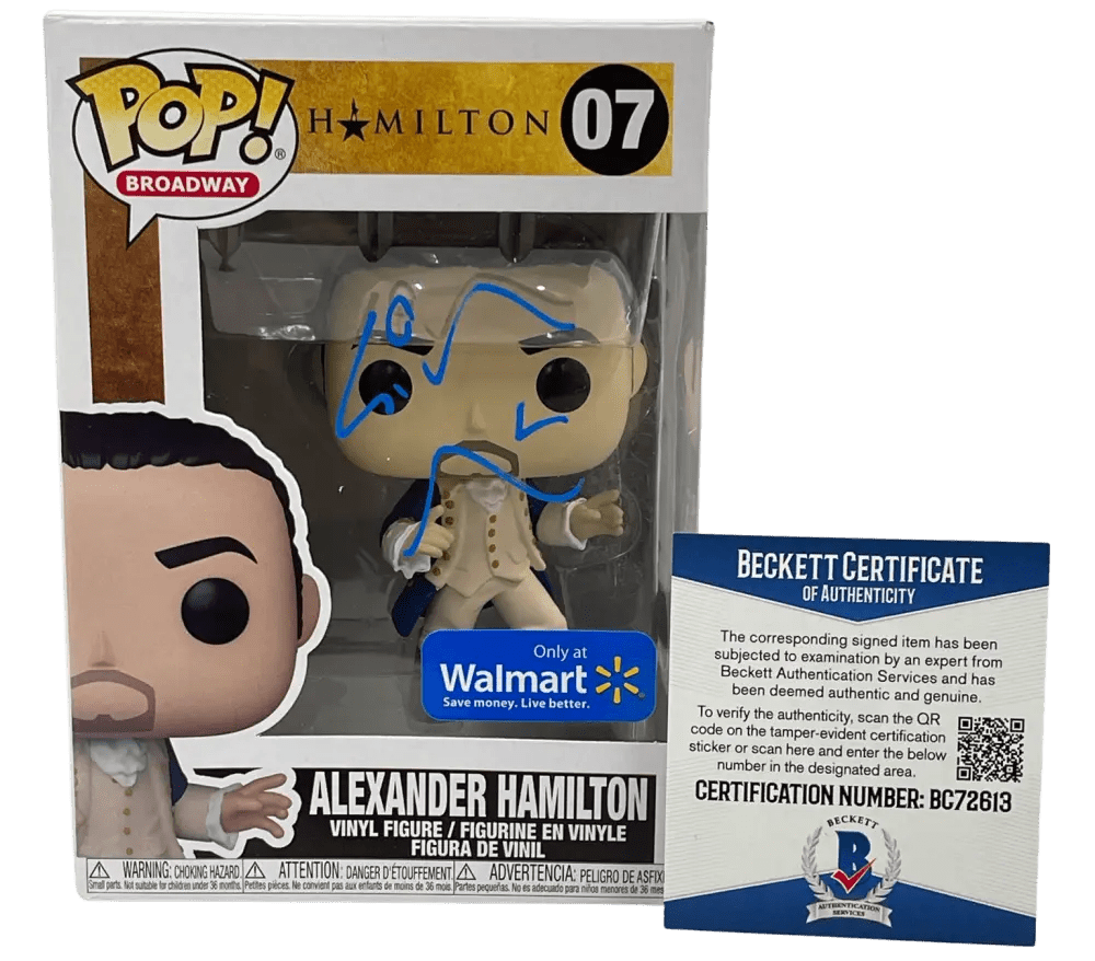 Lin Manuel Miranda Authentic Autographed Hamilton Alexander Hamilton 07 Funko Pop Figure