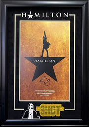 Lin Manuel Miranda Authentic Autographed Hamilton Window Card with Custom Frame