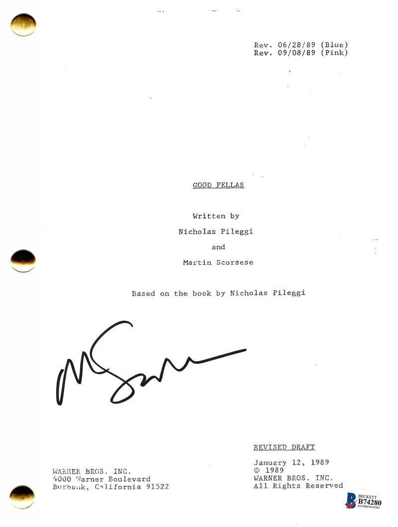 Martin Scorsese Signed Script from GoodFellas Beckett COA - Item #2