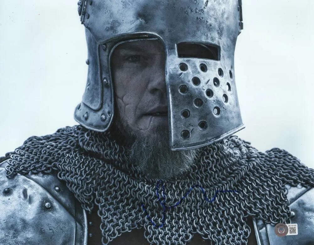 Matt Damon Signed 11x14 Photo from The Last Duel Beckett COA