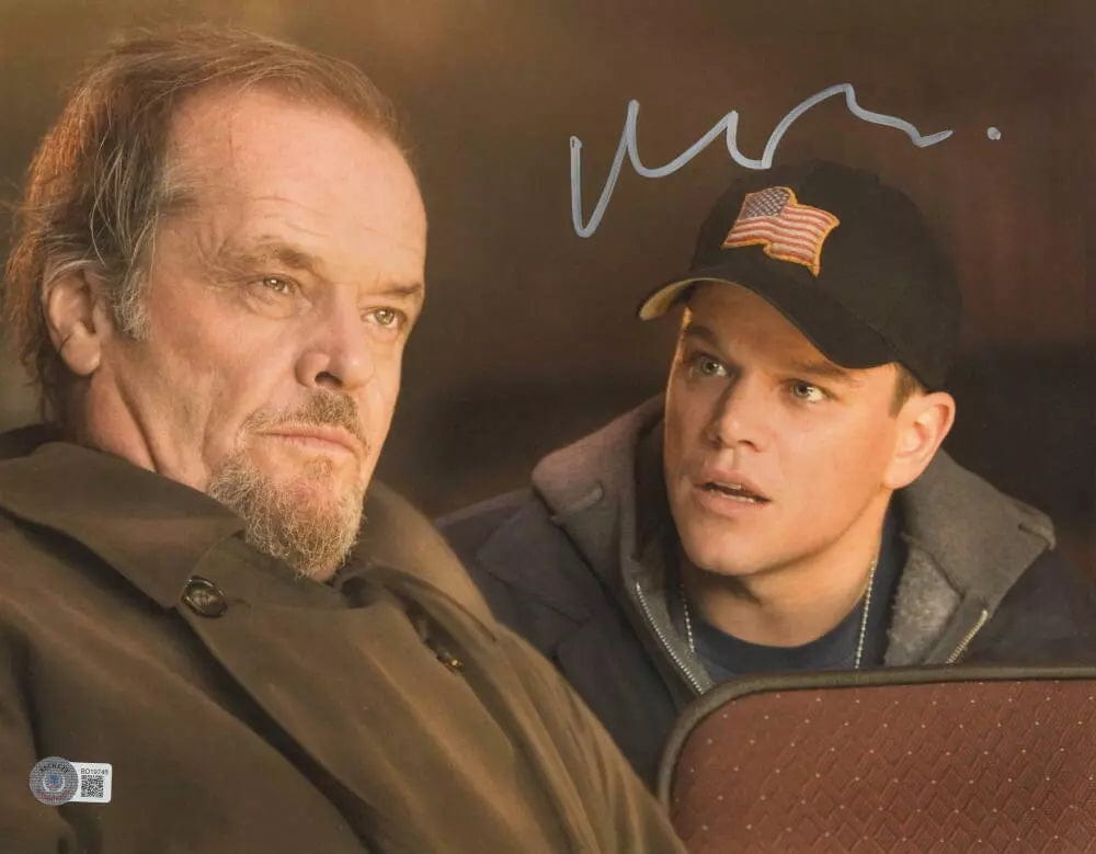 Matt Damon Signed 11x14 Photo from The Departed Beckett COA - Item #1