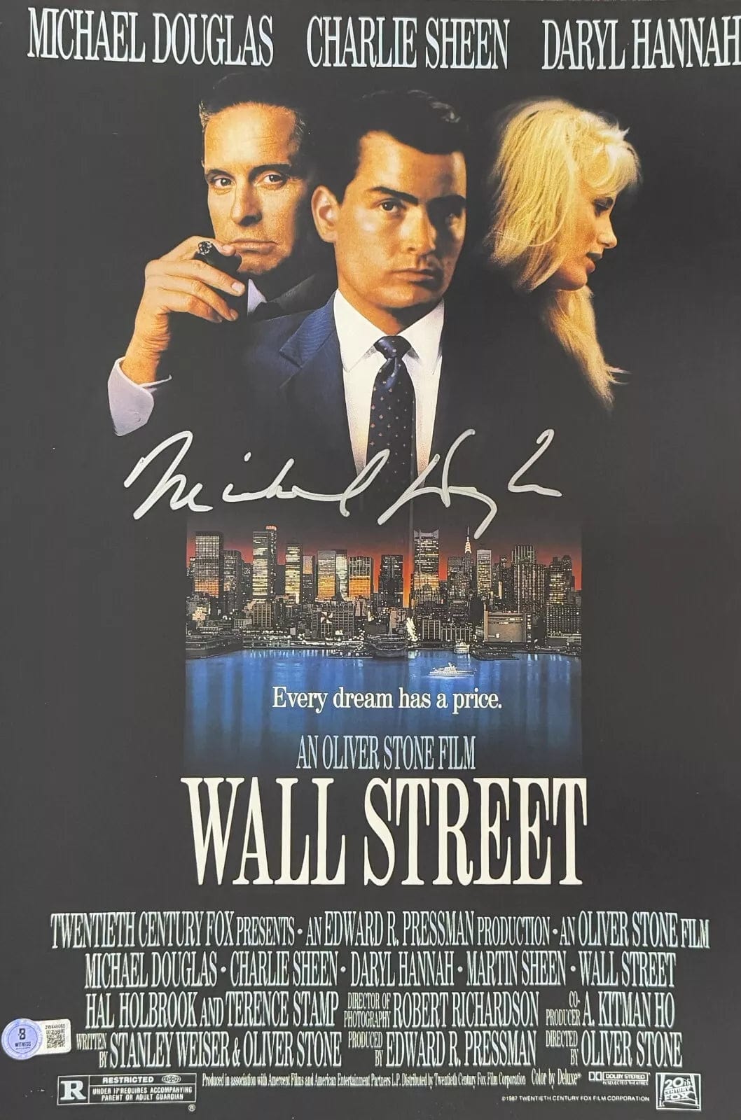 Michael Douglas Signed 12x18 Photo from Wall Street Beckett COA