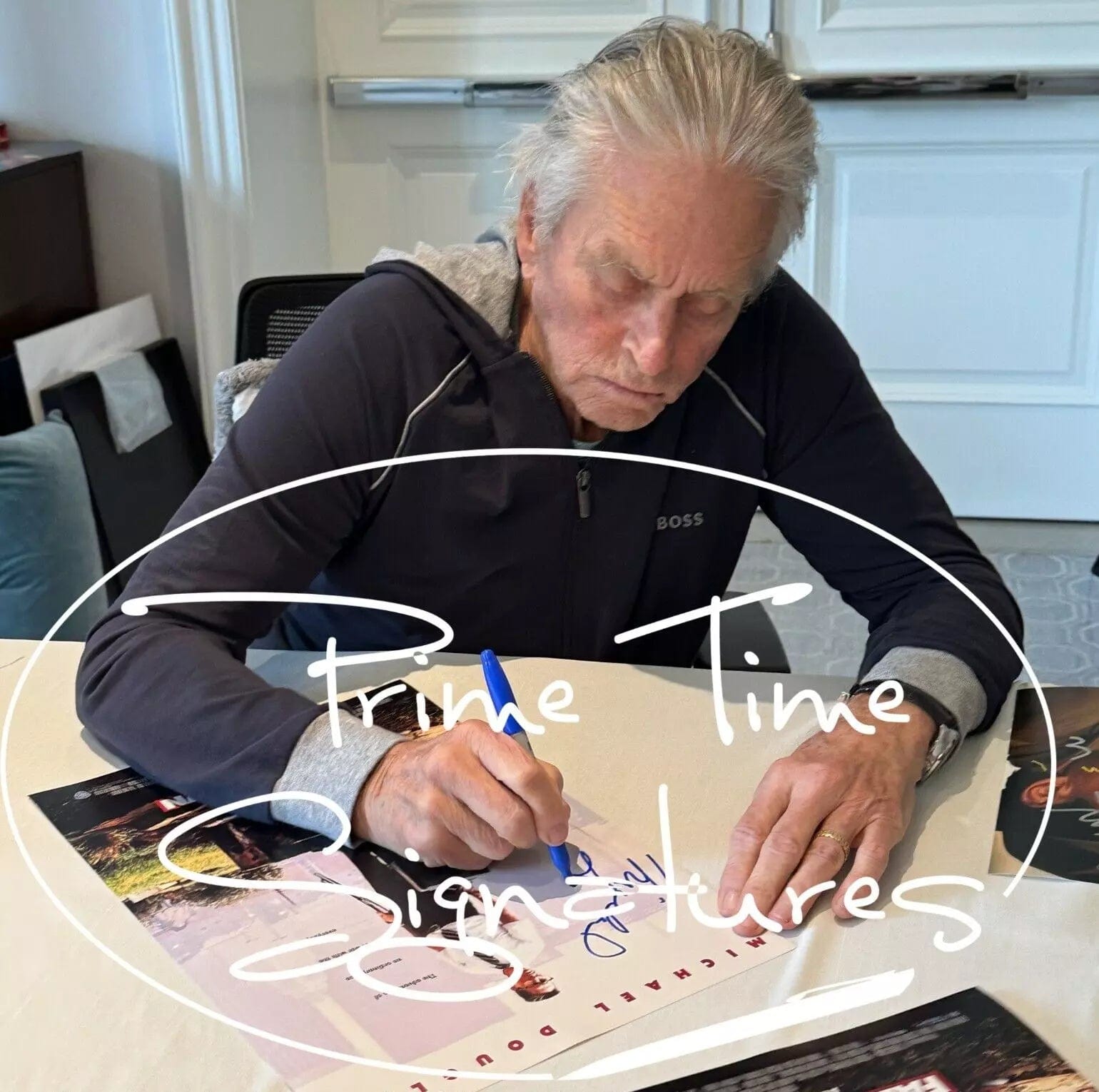Michael Douglas Signed Script from Fatal Attraction Beckett COA - Detail View