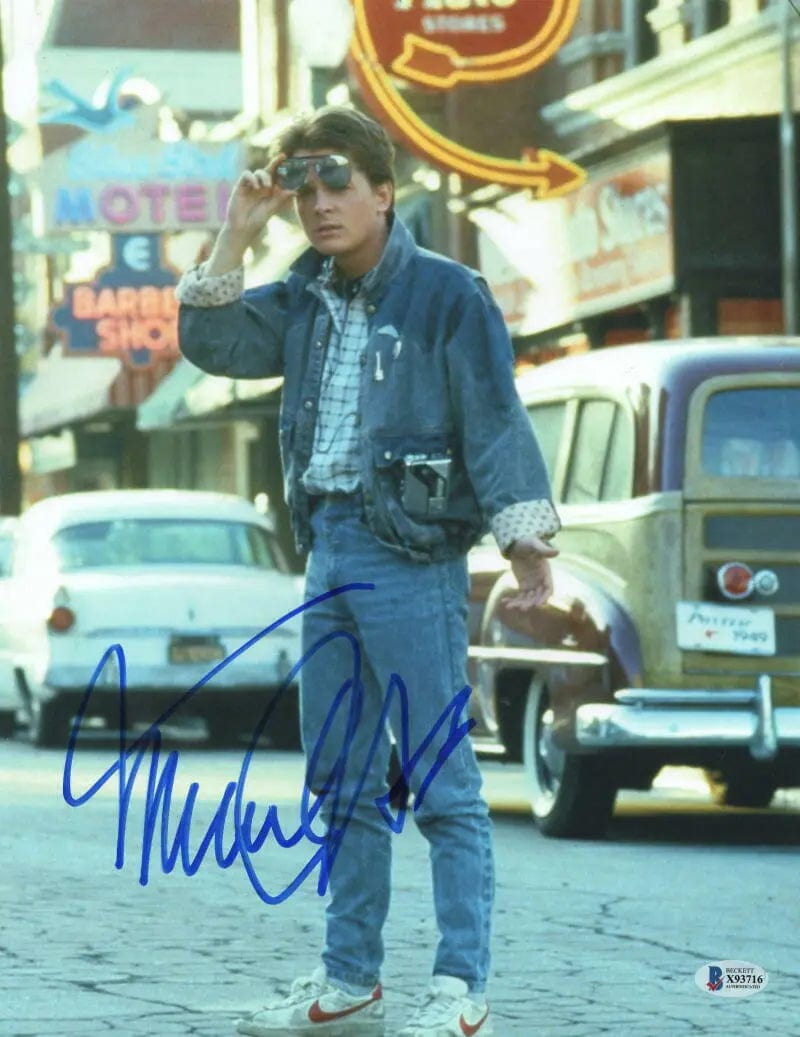 Michael J Fox Signed 11x14 Photo from Back to the Future Beckett COA - Item #6