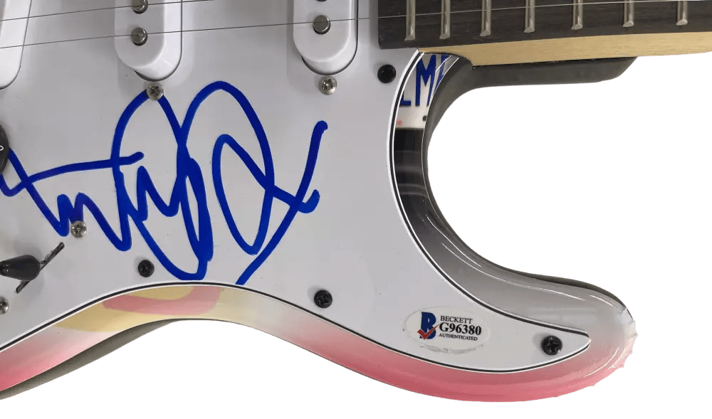 Michael J Fox Signed Guitar from Back to the Future Beckett COA - Alternate Angle