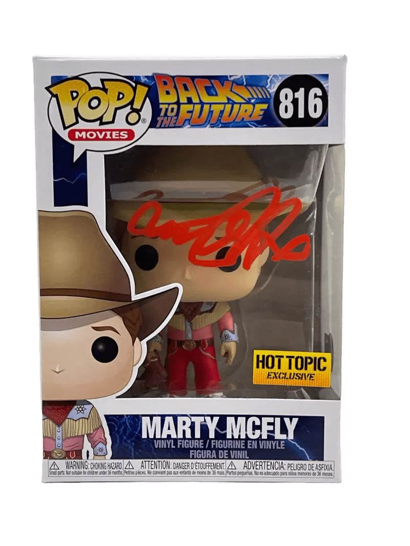 Michael J Fox Authentic Autographed Marty McFly Back to the Future 816 Funko Pop Figure #2