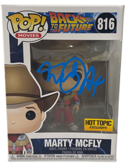Michael J Fox Authentic Autographed Marty McFly Back to the Future 816 Funko Pop Figure