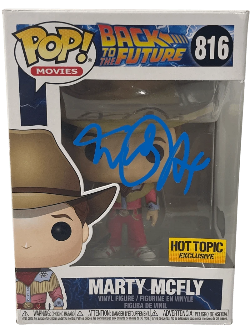 Michael J Fox Authentic Autographed Marty McFly Back to the Future 816 Funko Pop Figure